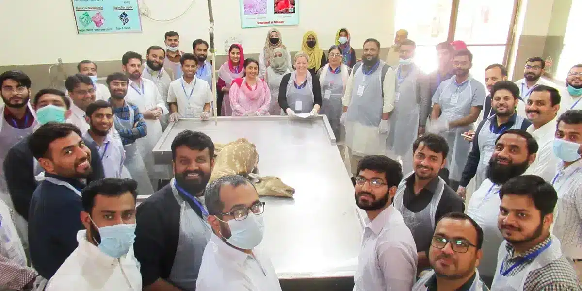 At a necropsy workshop in Pakistan At a necropsy workshop in Pakistan